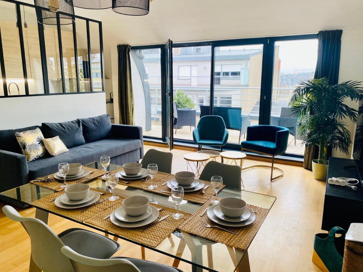 The Luxury Green Penthouse In City Center With Terrace And Free Parking Люксембург Екстер'єр фото